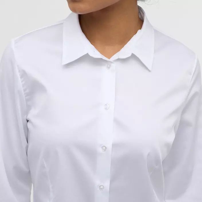 Eterna Satin Stretch dameskjorte - Modern Fit, White , large image number 3