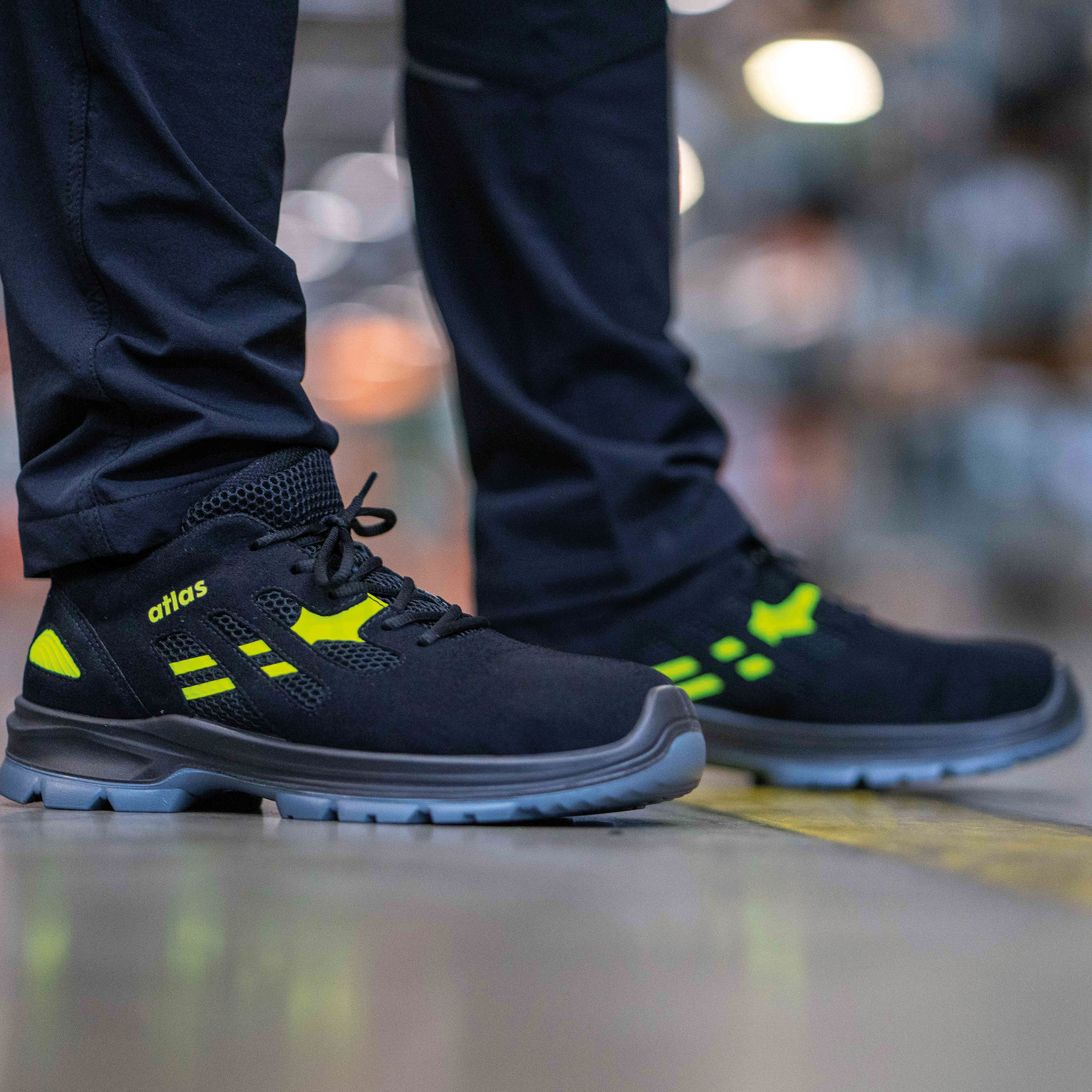 Atlas Flash 2605 XP safety shoes S1P, Black/Green, large image number 3