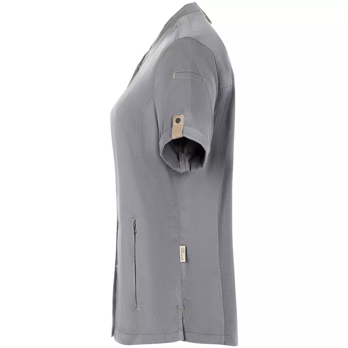 Karlowsky Green-Generation short sleeved chefs jacket, Platinum grey, large image number 3