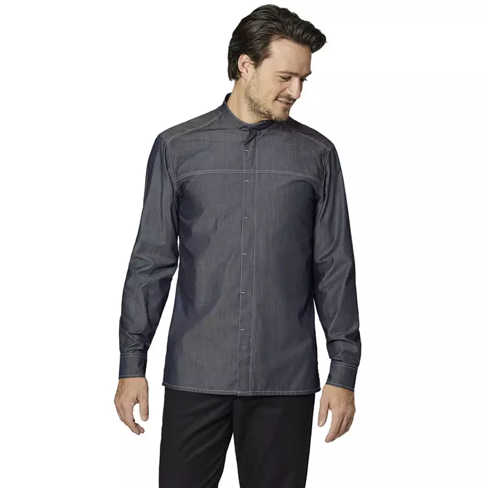 Kentaur modern fit chefs-/service shirt, Ocean Blue, large image number 1