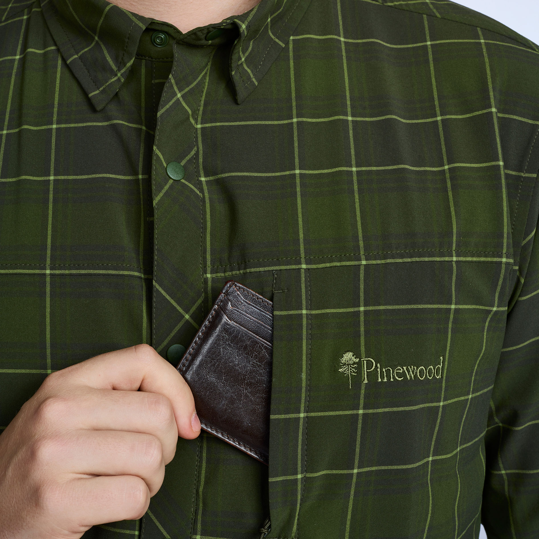 Pinewood Abisko Trekking skjorte, Moss green, large image number 6