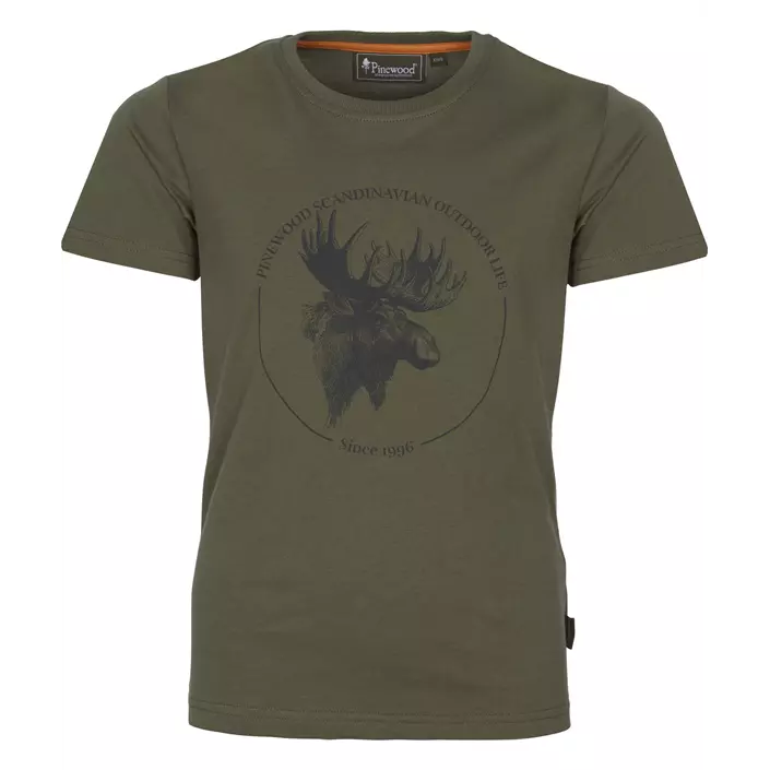 Pinewood Moose T-shirt til børn, Olive, large image number 0