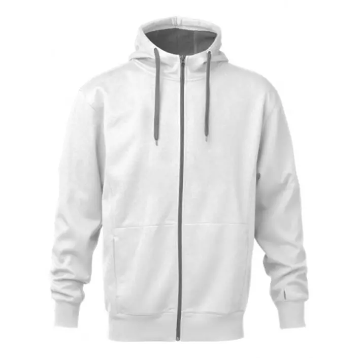 ID bonded hoodie with full zipper, White, large image number 0