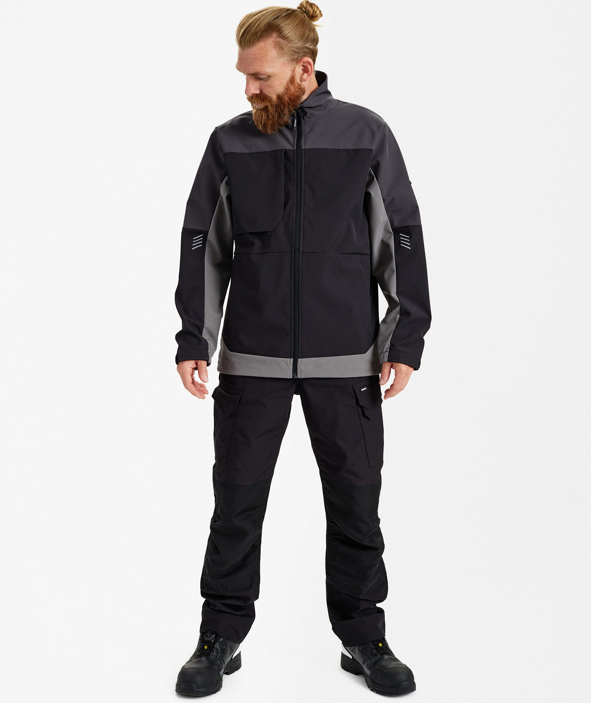 Engel Entire softshelljacka, Black/Anthracite Grey, large image number 2