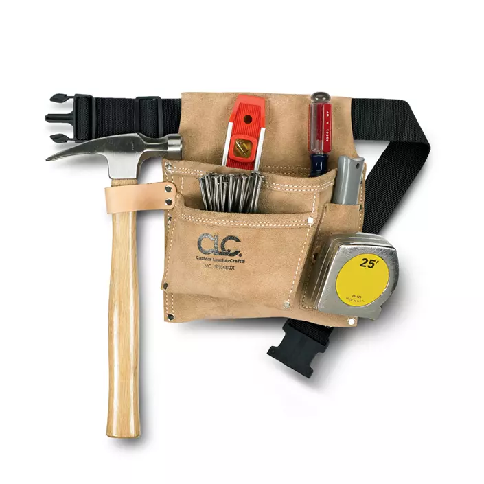 CLC Work Gear 489X leather tool belt, Sand/Black, Sand/Black, large image number 1