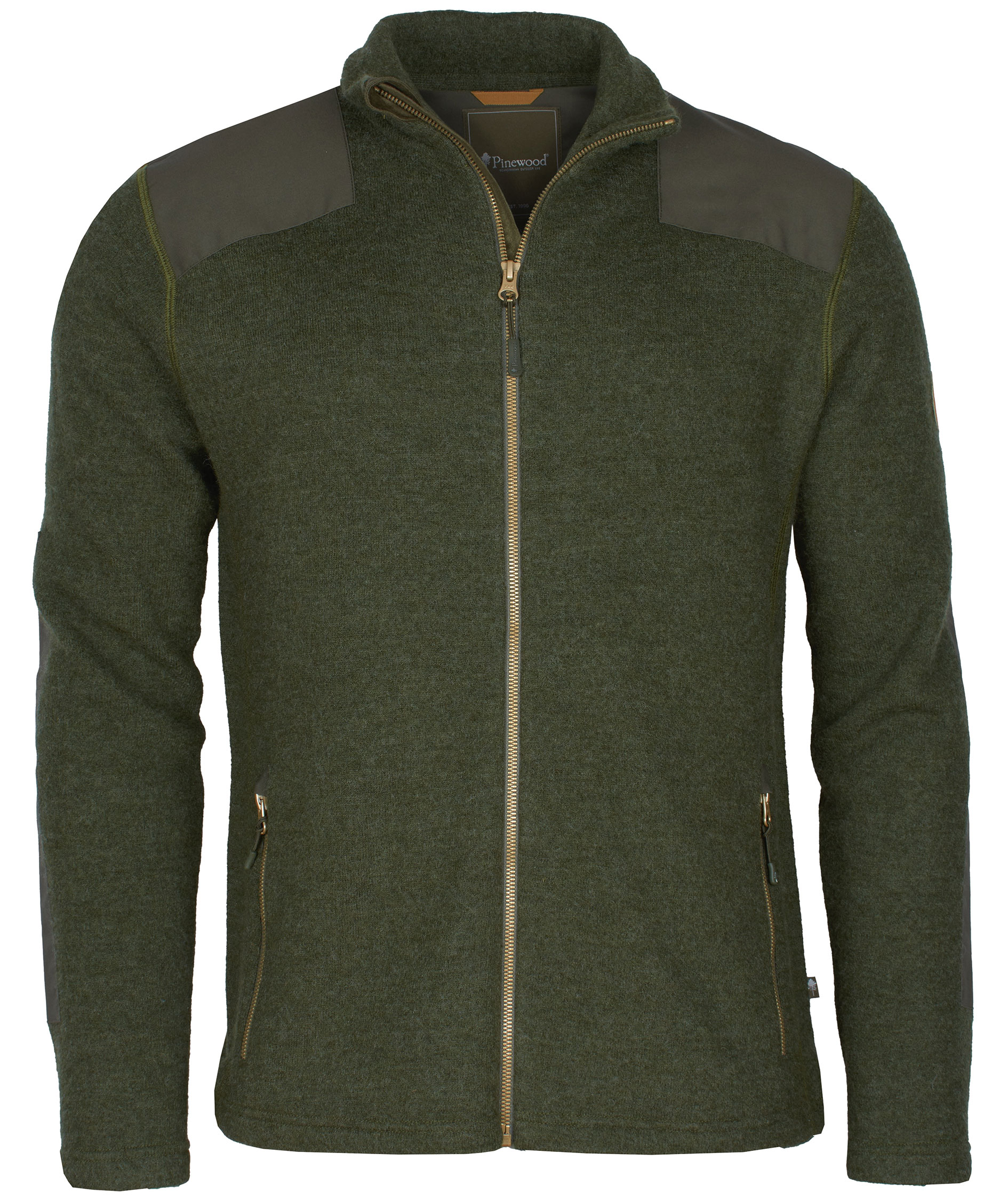 Pinewood&nbsp;Lappland uld cardigan, Green Melange, large image number 0