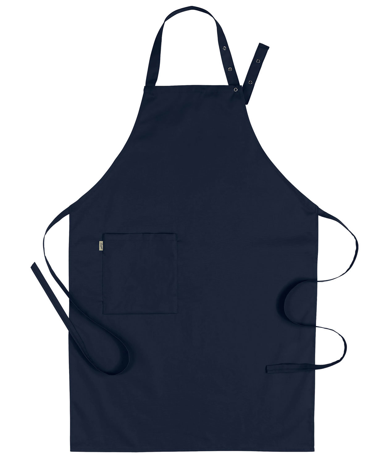 Segers 4579 bib apron with pocket, Marine Blue, Marine Blue, swatch