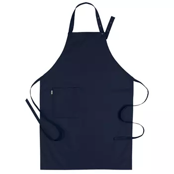 Segers 4579 bib apron with pocket, Marine Blue