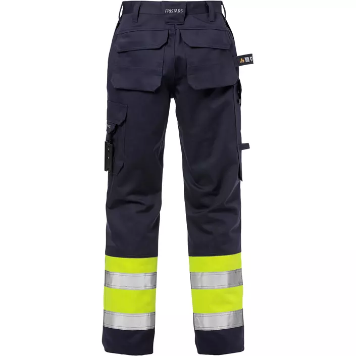 Fristads Flame women's work trousers 2591 FLAM, Hi-Vis yellow/marine, large image number 1
