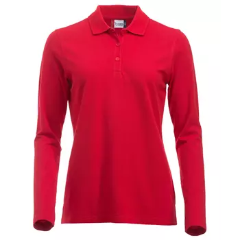 Clique Classic Marion long-sleeved women's polo shirt, Red