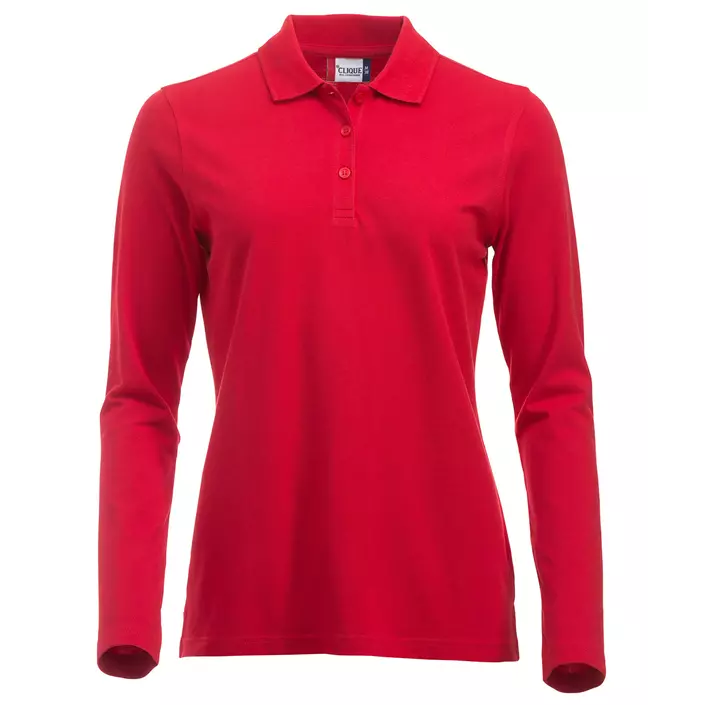 Clique Classic Marion long-sleeved women's polo shirt, Red, large image number 0