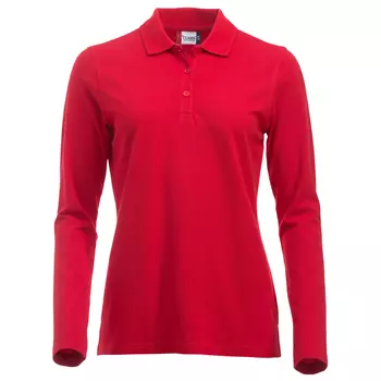 Clique Classic Marion long-sleeved women's polo shirt, Red