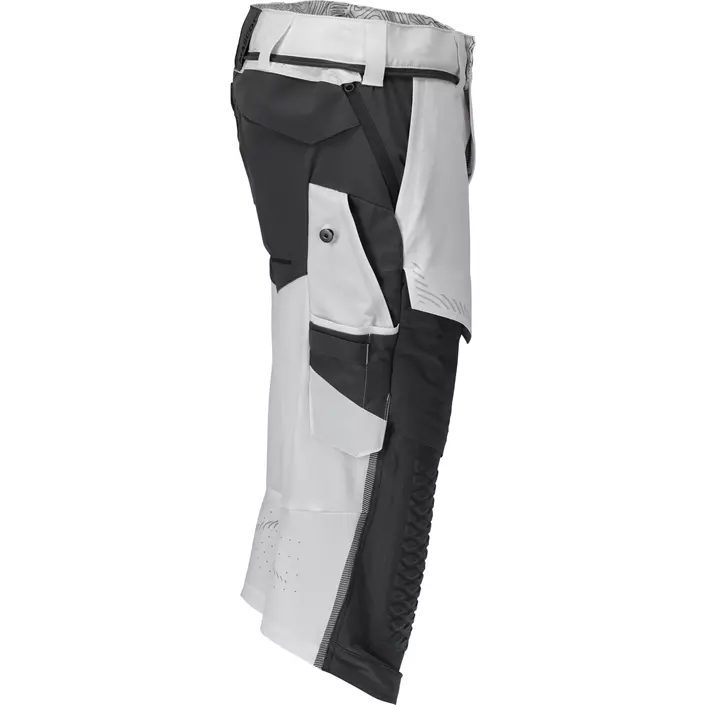 Mascot Customized 3/4-Arbeitshose full stretch, Weiß/Steingrau, large image number 2