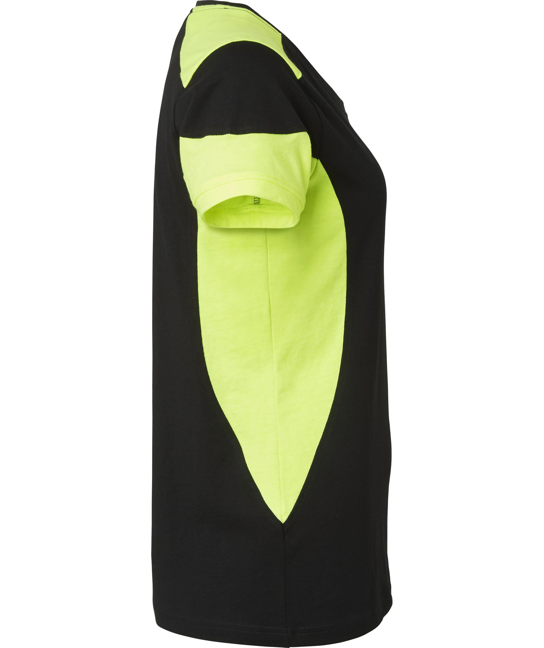 Top Swede women's T-shirt 211, Black/Hi-Vis Yellow, large image number 2