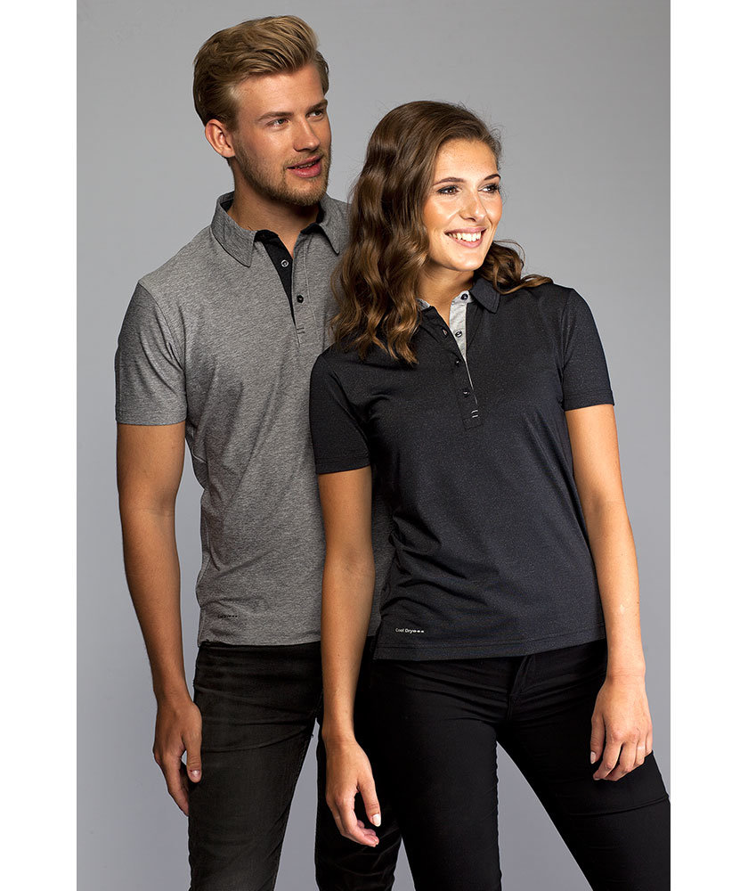 Pitch Stone polo T-shirt, Grey melange , large image number 3