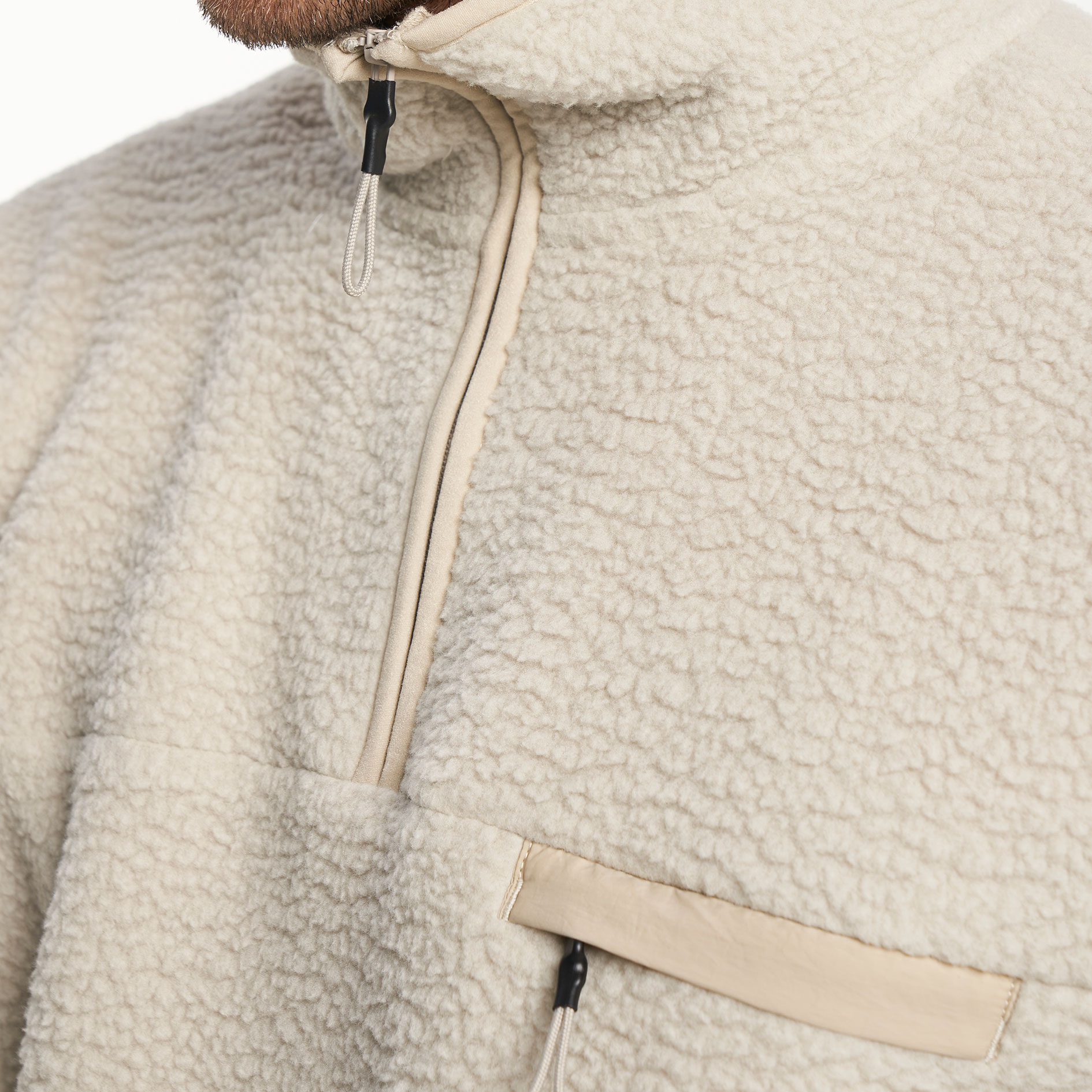 Tenson Yoke pile fleece Halfzip, Sand, large image number 5