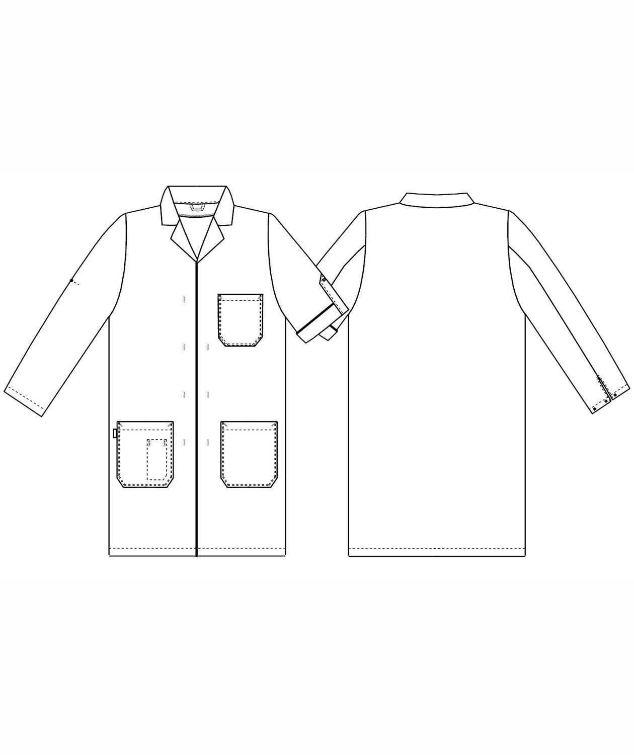 Kentaur  kittel med reverskrave