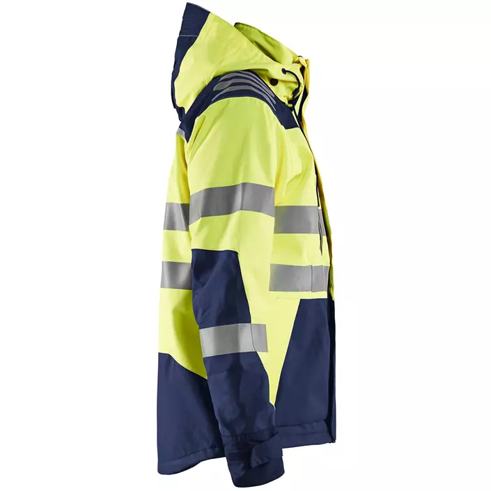 Blåkläder shell jacket, Hi-vis Yellow/Marine, large image number 3