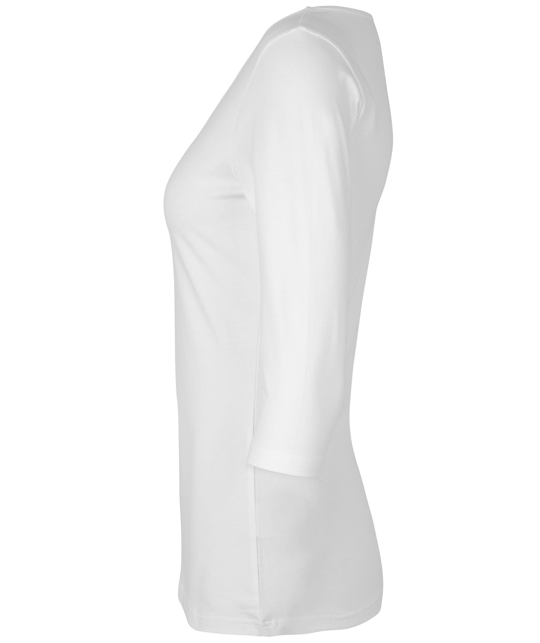 ID 3/4 sleeved women's stretch T-shirt, White, large image number 2