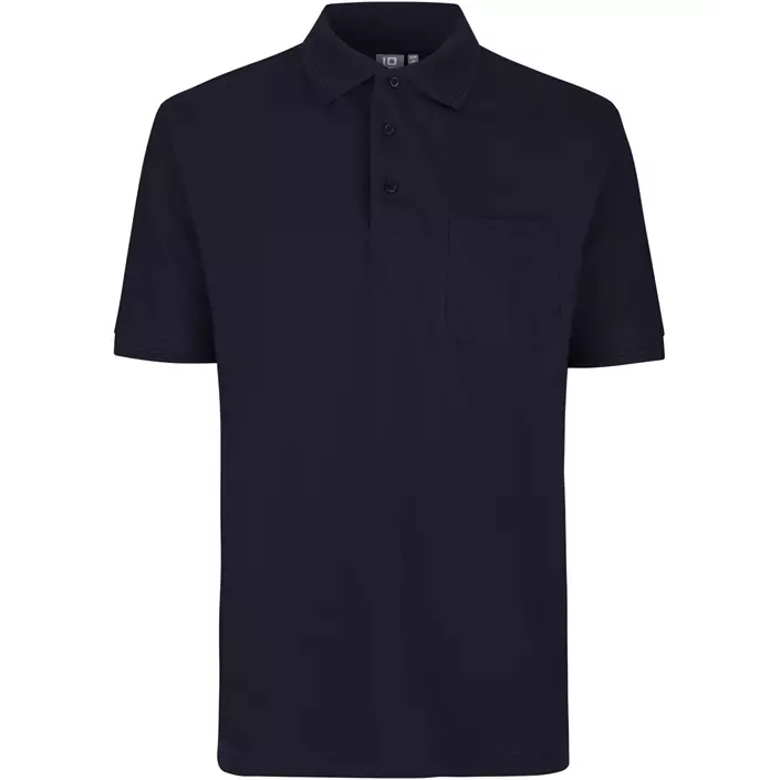 ID PRO Wear Polo T-skjorte med brystlomme, Marine, large image number 0