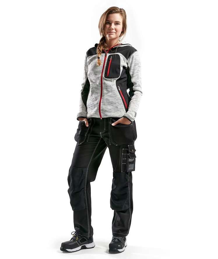 Bl&aring;kl&auml;der knitted women's softshell jacket, Grey/Black, large image number 1