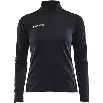 Craft Progress Langärmliges Damen Halfzip Sweatshirt, Black/white