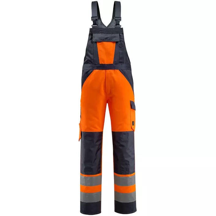 Mascot Safe Light Gosford bib and brace, Hi-vis Orange/Marine, large image number 0