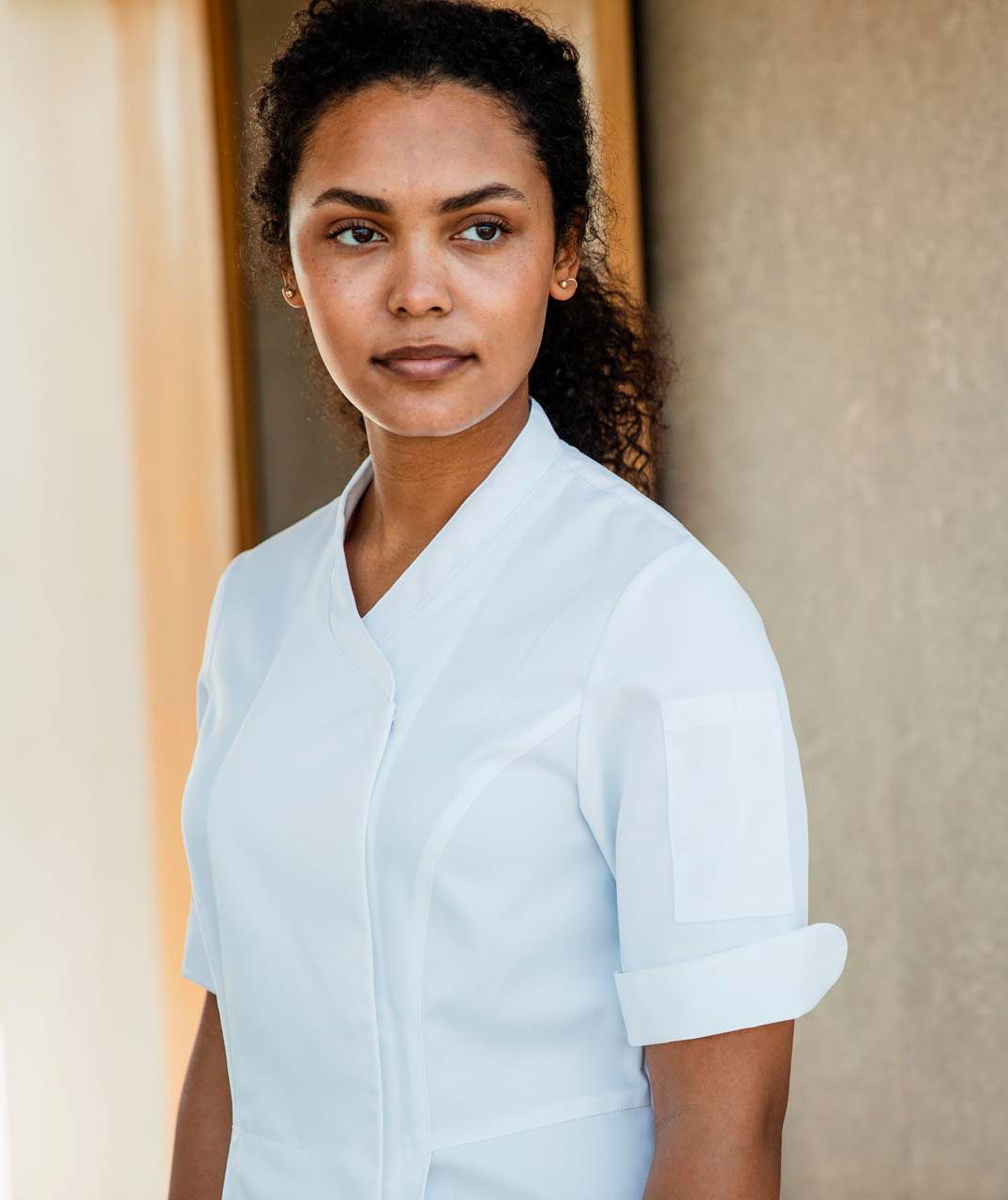 Segers 2504 stretch women's dress, White, large image number 5