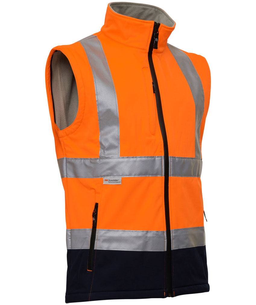 ELKA Visible Xtreme 2-in-1 softshell jacket, Hi-vis Orange/Marine, large image number 2