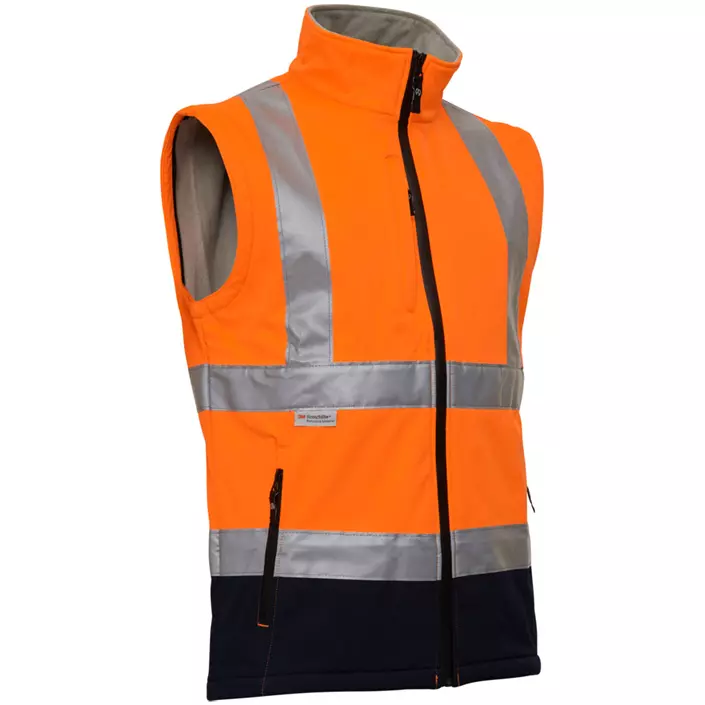 Elka Visible Xtreme 2-in-1 softshell jacket, Hi-vis Orange/Marine, large image number 2