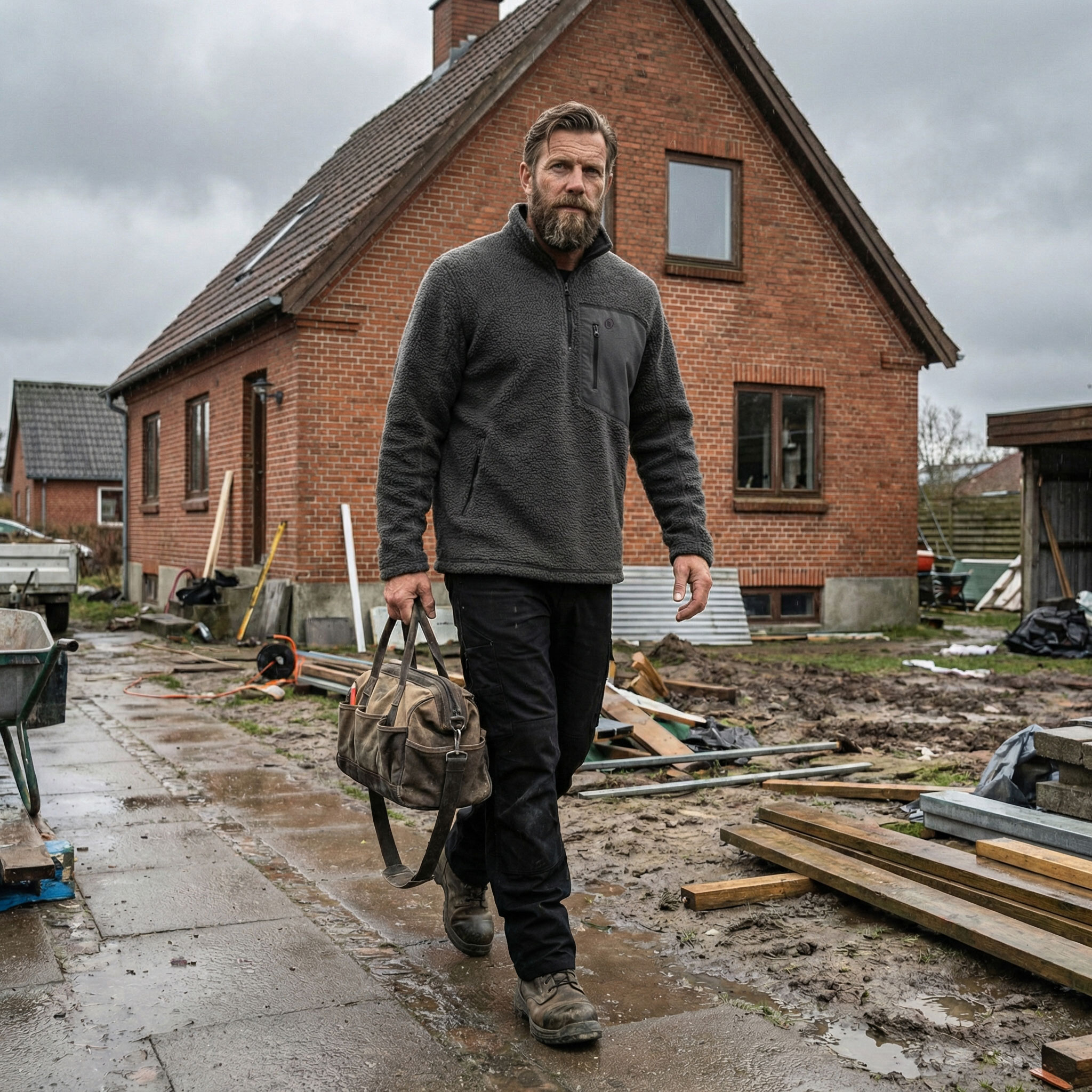 Terrax fiberpelsgenser, Svart/Antrasittgr&aring;