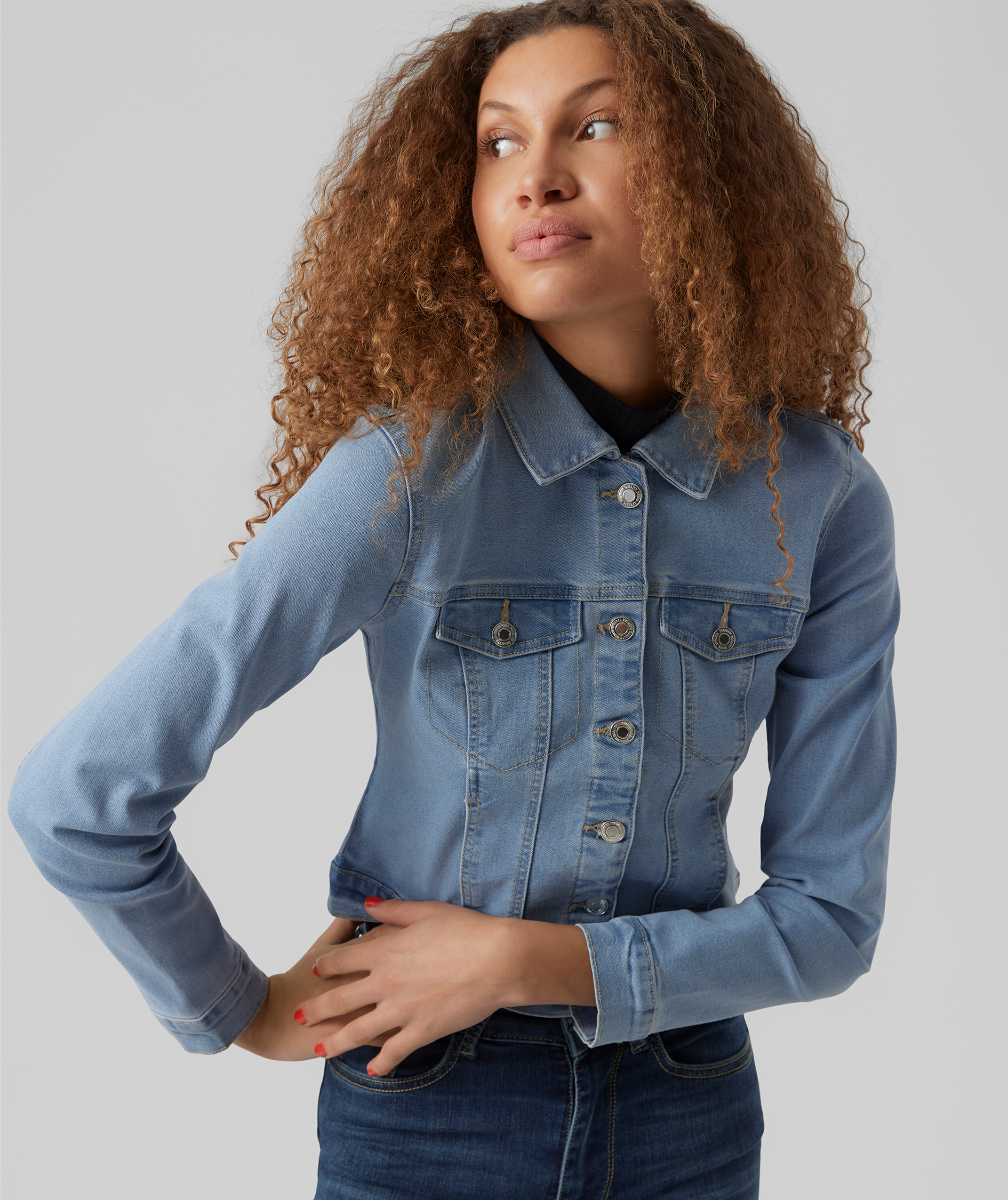 Vero Moda VMLUNA Denim jacka, Light Blue Denim, large image number 4