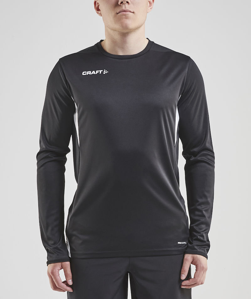 Craft Pro Control Impact long-sleeved T-shirt, Black/White, large image number 1
