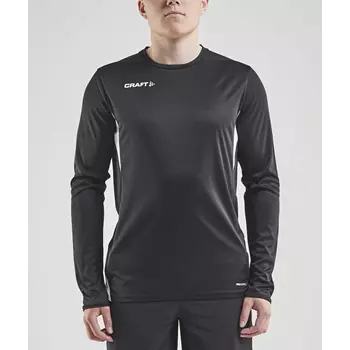 Craft Pro Control Impact langermet T-skjorte, Svart/Hvit