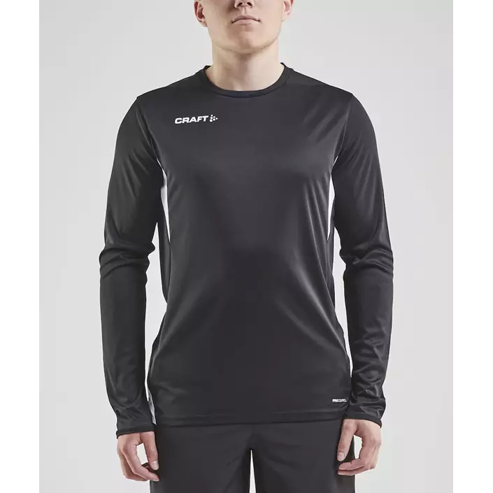 Craft Pro Control Impact langärmliges T-Shirt, Schwarz/Weiß, large image number 1