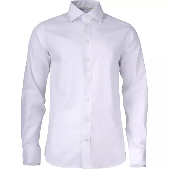 J. Harvest & Frost Twill Yellow Bow 50 regular fit skjorte, Hvid, large image number 0