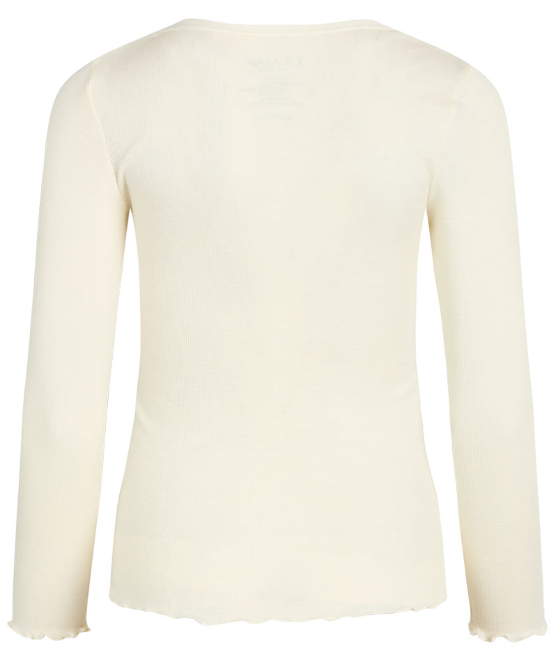 Claire Woman women's long-sleeved T-shirt with merino wool, Ivory