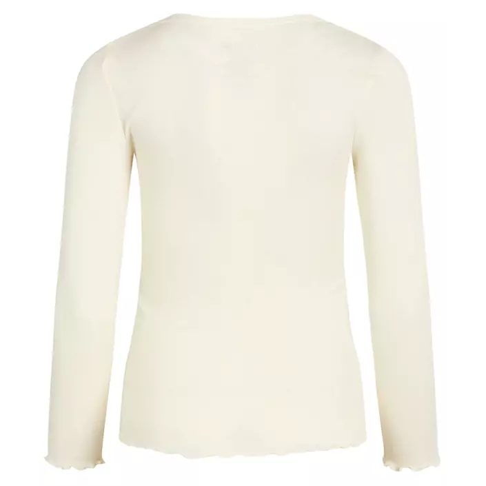 Claire Woman dame langærmet T-shirt med merinould, Ivory, large image number 1