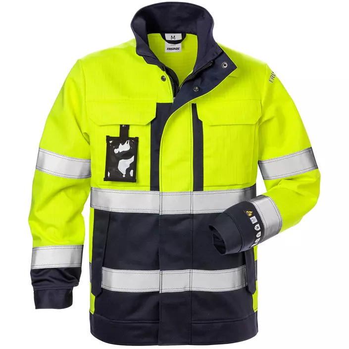 Fristads Flame women's work jacket 4590 FLAM, Hi-vis Yellow/Marine, large image number 2
