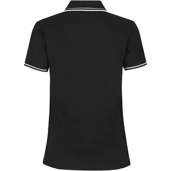 ID stretch dame polo T-shirt, Sort