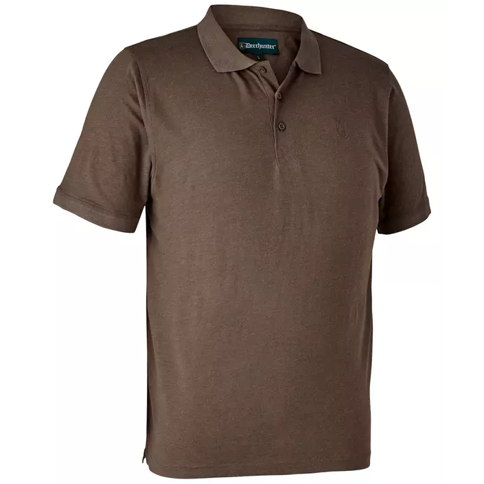 Deerhunter Gunnar polo T-shirt, Brown Leaf Melange, large image number 0