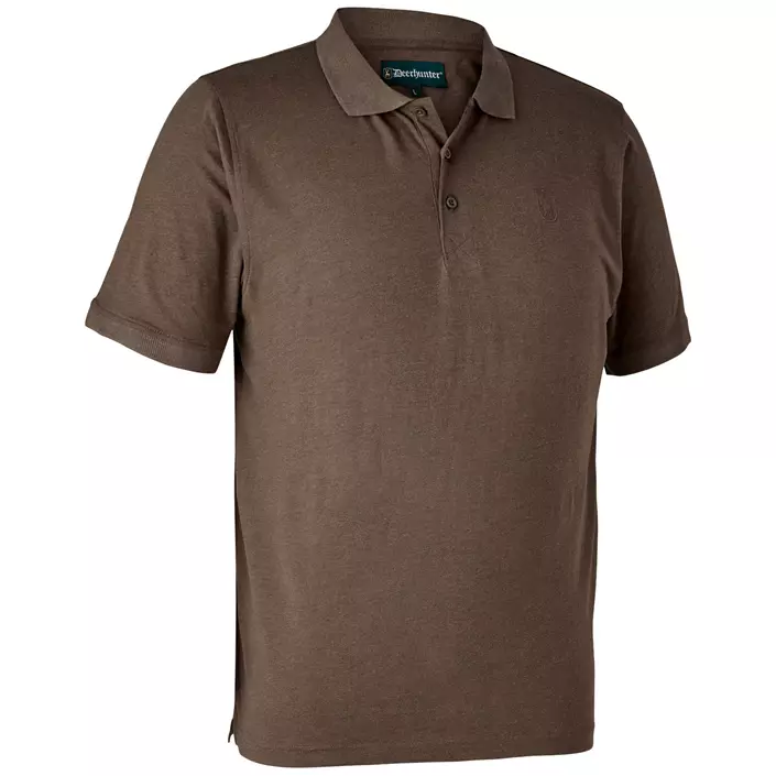 Deerhunter Gunnar polo shirt, Brown Leaf Melange, large image number 0