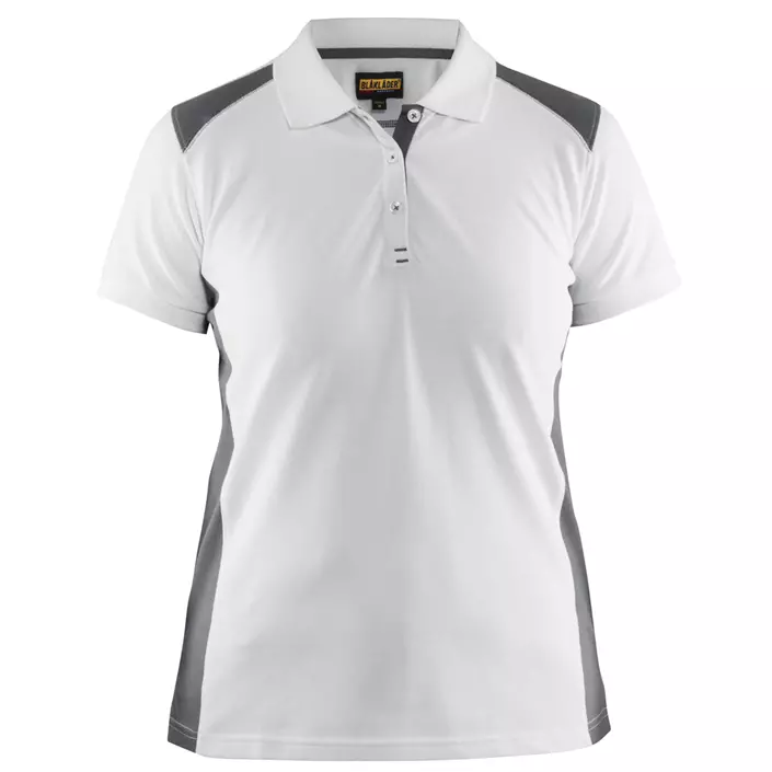 Blåkläder Unite dame polo T-skjorte, Hvit - Grå, large image number 0