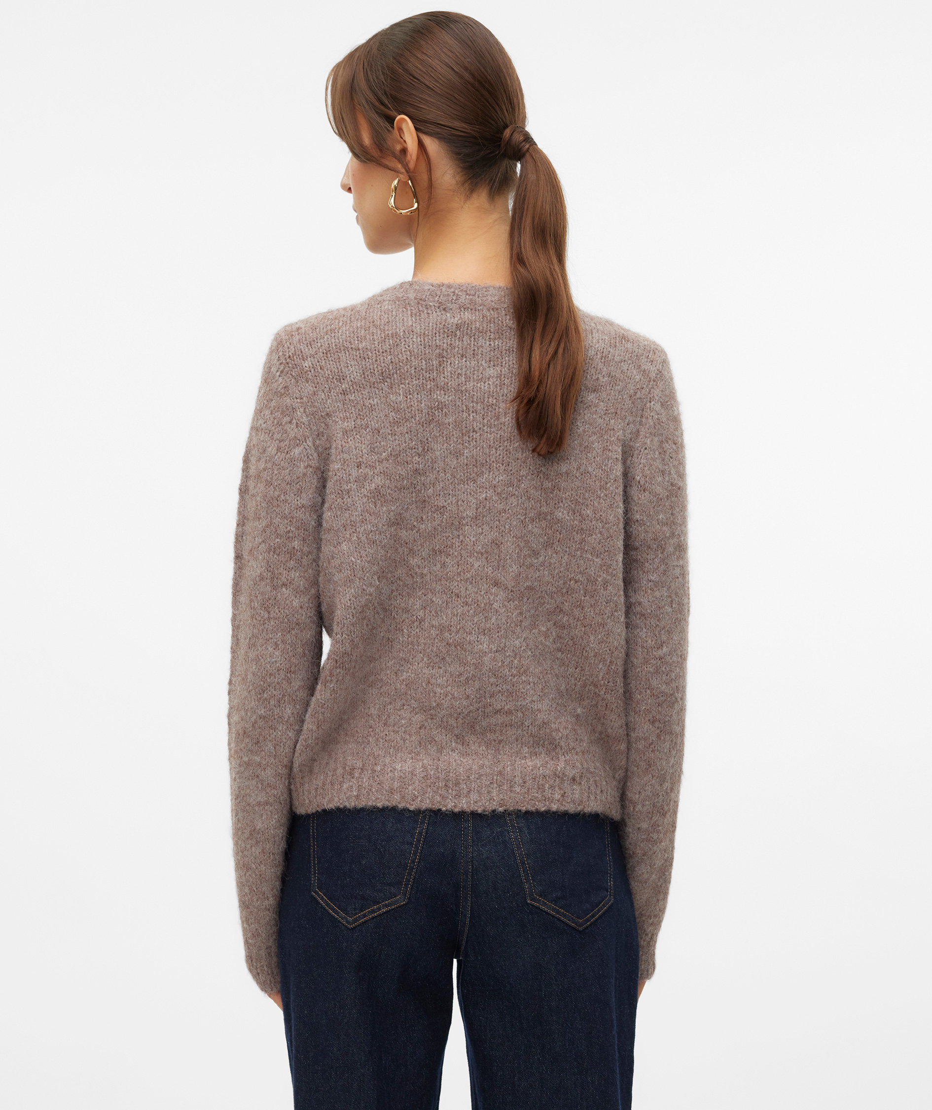 Vero Moda VMNOVAH women's knitted cardigan, Brown Lentil, large image number 2