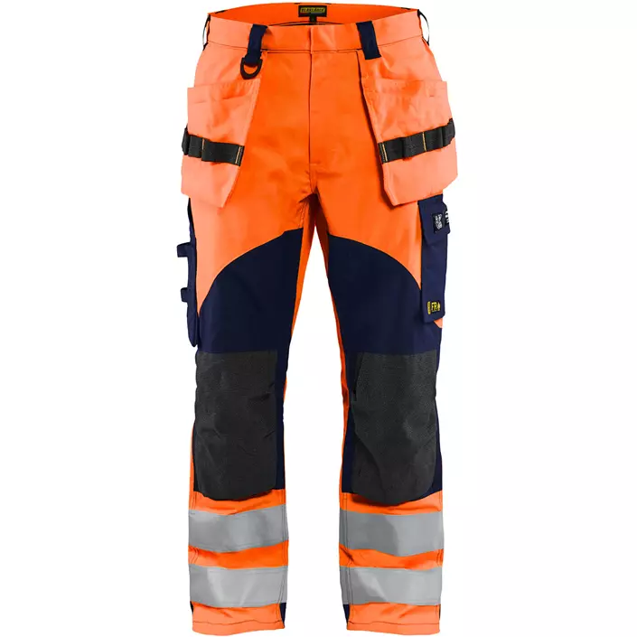Blåkläder Multinorm håndverksbukse, Hi-vis Oransje/Marineblå, large image number 0