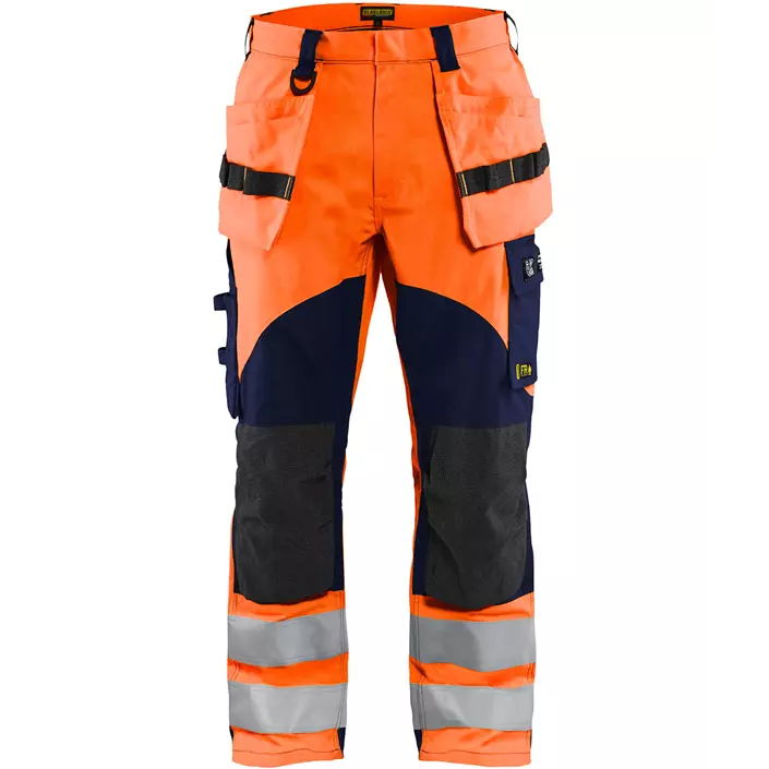 Blåkläder Multinorm craftsman trousers, Hi-vis Orange/Marine, large image number 0