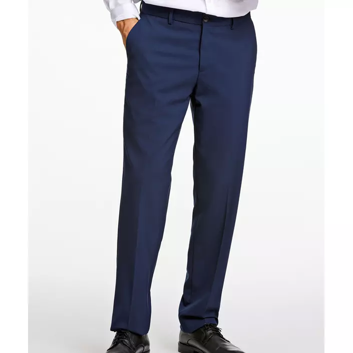 Lindbergh Superflex slim fit bukser, DK Blue Mel, large image number 6