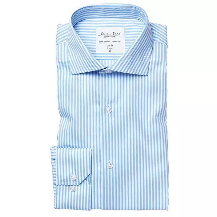 Seven Seas Kadet skjorta, Ljusblå, large image number 4