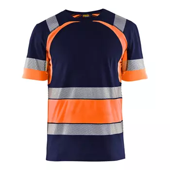 Blåkläder T-shirt, Marine/Hi-Vis Orange