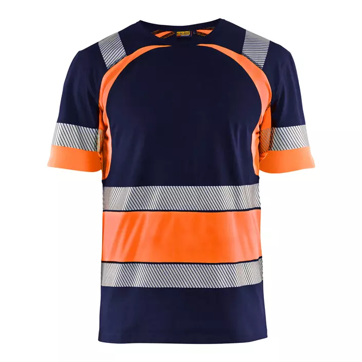 Blåkläder T-shirt, Marine/Hi-Vis Orange, large image number 0